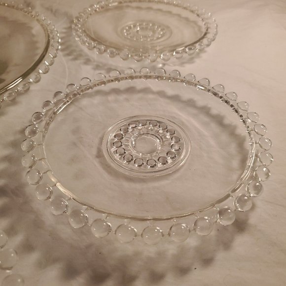 Candlewick Relish Pickle Dish and 6 plates set of 7, Vintage from France, - Picture 3 of 16